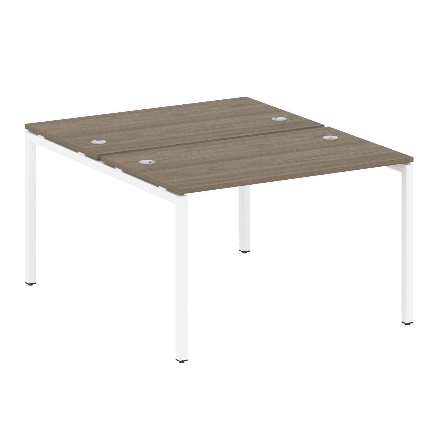 Metal System Quattro Рабочая станция на П-образном м/к 40БП.РАС-СП-2.2 Вяз Благородный/Металл Белый